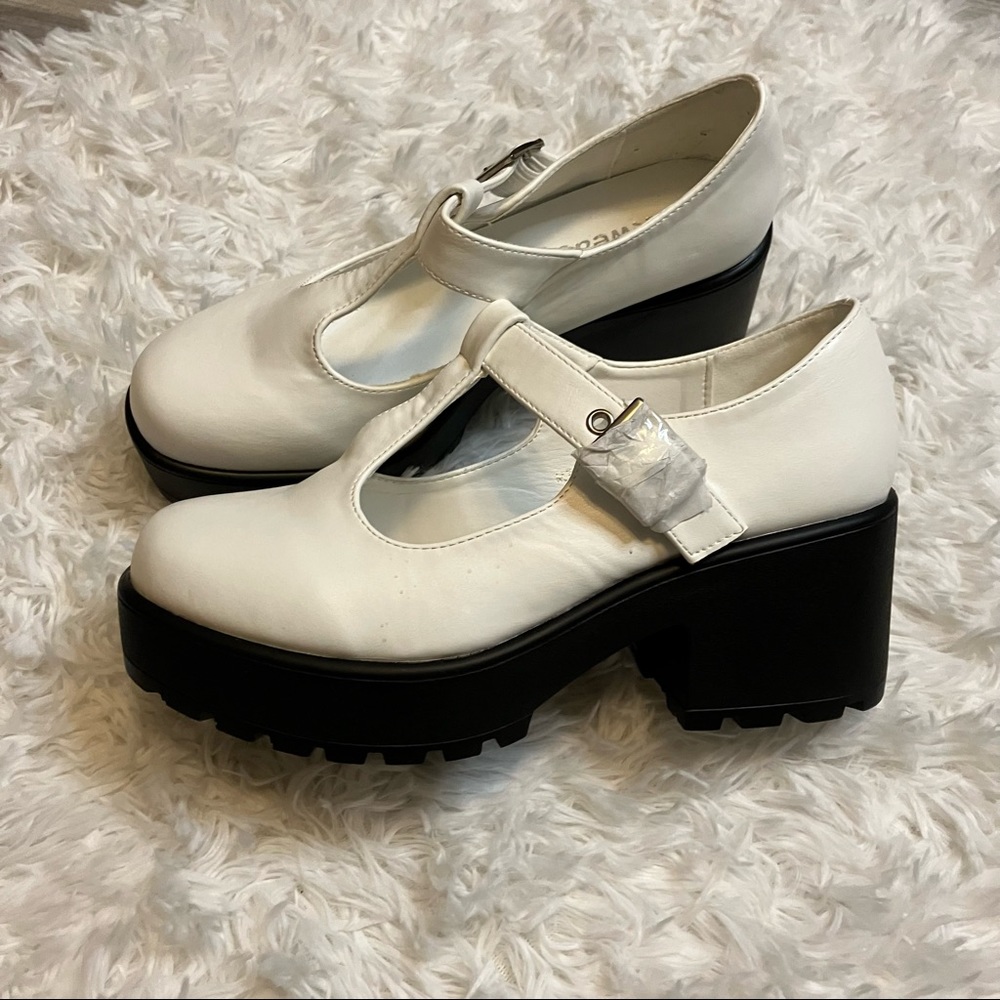 Dolls Kill X Koi White Sia Platform Mary Janes - Picture 7 of 14